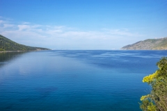 Meereslandschaft am Golf von Korinth.