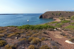 Blick auf die Insel "Kala Nisia" im Golf von Korinth.