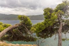 Küstenlandschaft mit Wolken, Attika, Griechenland.