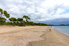 Sandstrand im Nationalpark, Griechenland.